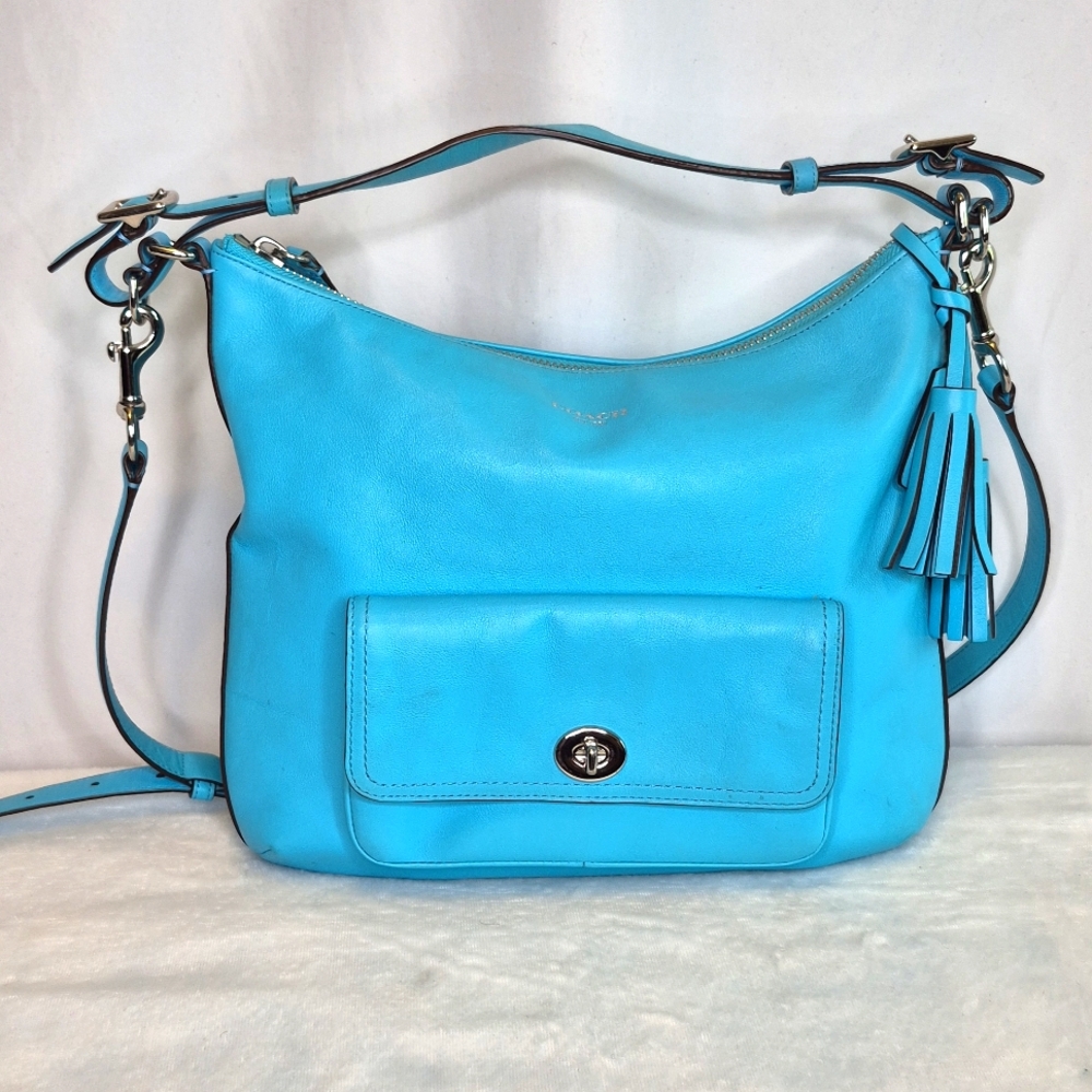 Coach Vintage Legacy Courtenay Blue Hobo Crossbody Handbag - Picture 3 of 17